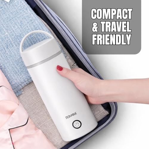 Image of Remaxx Thermo X 400 ml Electric Kettle | Food Grade Stainless Steel | Quick Boil | For Hot Water | Auto Shut-Off | Leak Proof | Cool Touch Exterior | Office, Travel & Home (Portable)
