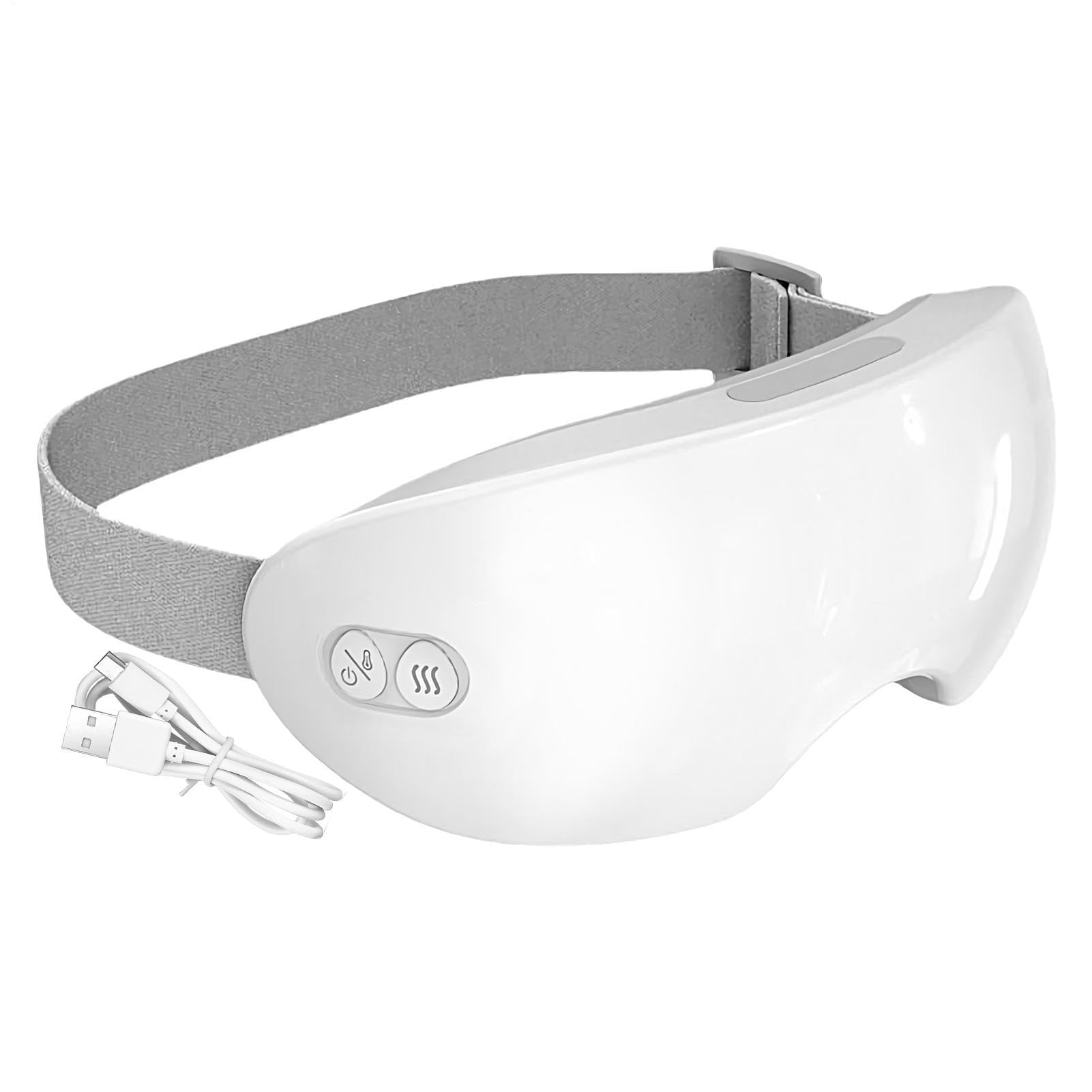 Smart Sleep Cover - Maschera massaggiante per occhi, con impacco elettrico riscaldante, silenzioso, comodo, lenitivo, per alleviare l'insonnia, rilassante, notturno, benda per adulti, uomini e donne
