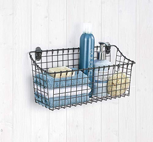 Spectrum Diversified Vintage Wall Mount Storage Basket, X-Large (Pack Of 1), Industrial Gray #TOP3