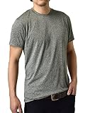 [アルージェ] Vネック クルーネック カチオンドライ 吸汗速乾 接触冷感 UVカット UPF50+ 半袖 Tシャツ 脇汗対策 ラッシュガード 水陸両用 メンズ / H1V / 3L クルーネック：53グレー杢