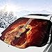 Produktbild Hiram Cotton Car Sunshade Brennen Gitarre Feuer Dunkle Flamme Auto Windschutzscheibe Schneeschutz Eisentfernung Wischer Visier Schutz Auto Sonnenschutz Für Autos LKW SUV