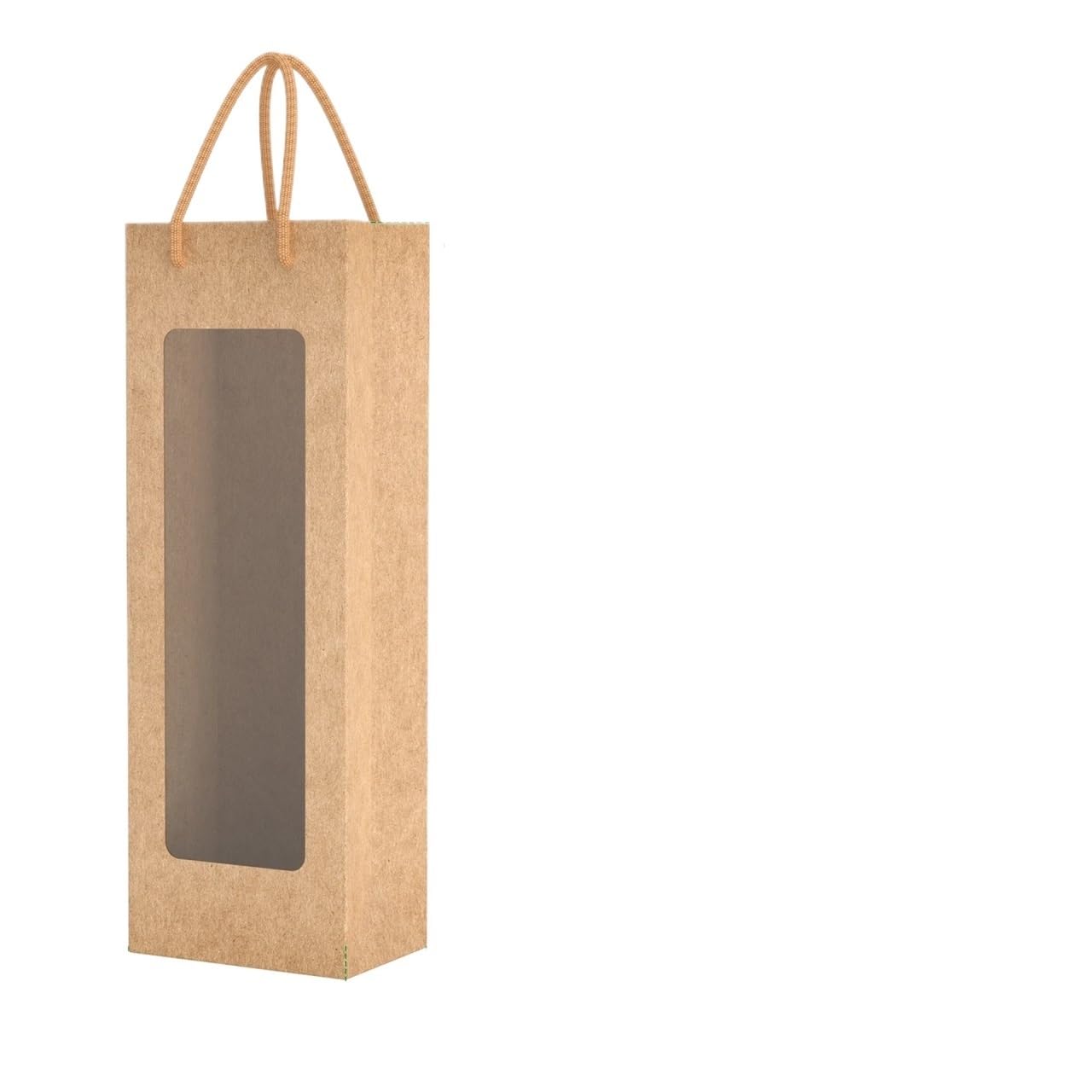Lot de 24 sacs cadeaux rectangulaires en papier pour bouteille de vin, Velin jaune, 12.5x8.5x36cm