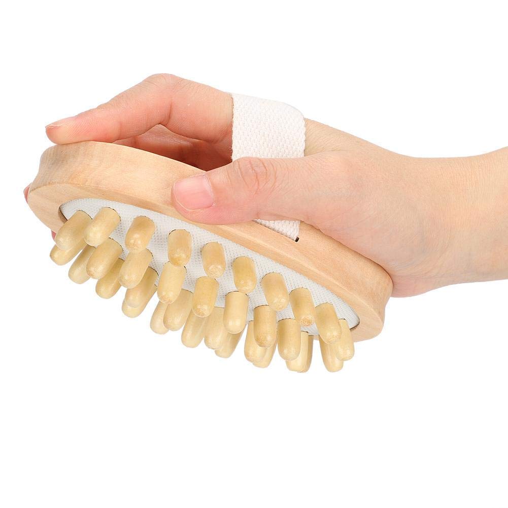 Massagebürste Aus Holz Mit Luftkissen | Für Kopfhaut, Körper & Gegen Cellulite
