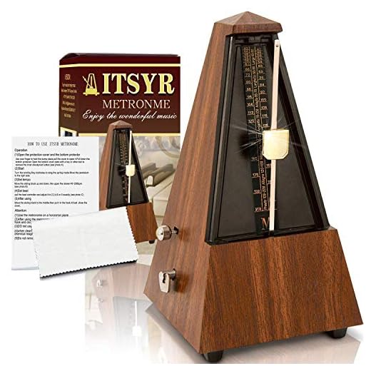Accurate Mechanical Metronome For Musician Guitar Piano Drum Violin Track Beat And Tempo Teak wood Color
