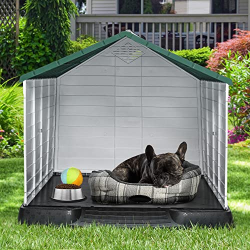 image for YITAHOME 28.5'' Plastic Dog House Outdoor Indoor Doghouse Puppy Shelte