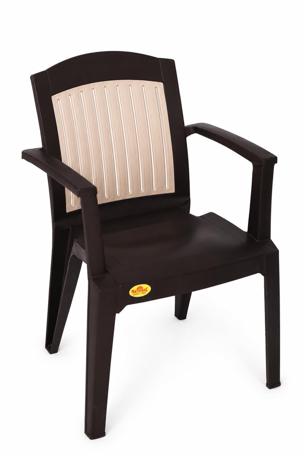 Milano Plastic Chair (Brown/Beige) | Stylish, Durable & Lightweight Chairs for Home, Dining Room, Balcony & Outdoor Use-image-33