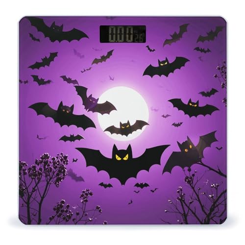 Balanza Digital de Baño Smart Halloween Purple Bats miniatura 1