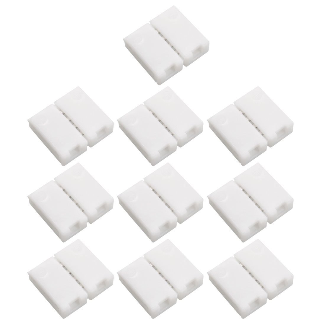 uxcell 10Pcs 4-Pin RGB PBC LED 10mm LED Light Strip Connector for 5050 Led Strip