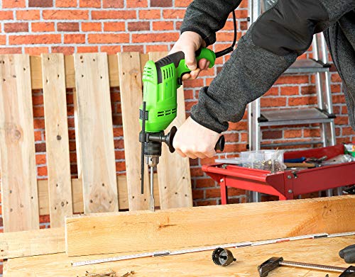 AGT Professional Elektrowerkzeug: Schlagbohrmaschine mit 3-teiligem Zubehör in Transportkoffer, 800 Watt (Schlagbohrer, Schlag-Bohrmaschinen, Schlagschrauber) – Bild 8