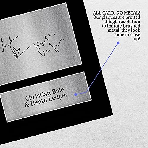 HWC Trading A4 Christian Bale & Heath Ledger The Dark Knight Joker Gifts Printed Signed Autograph Picture for Movie Memorabilia Fans
