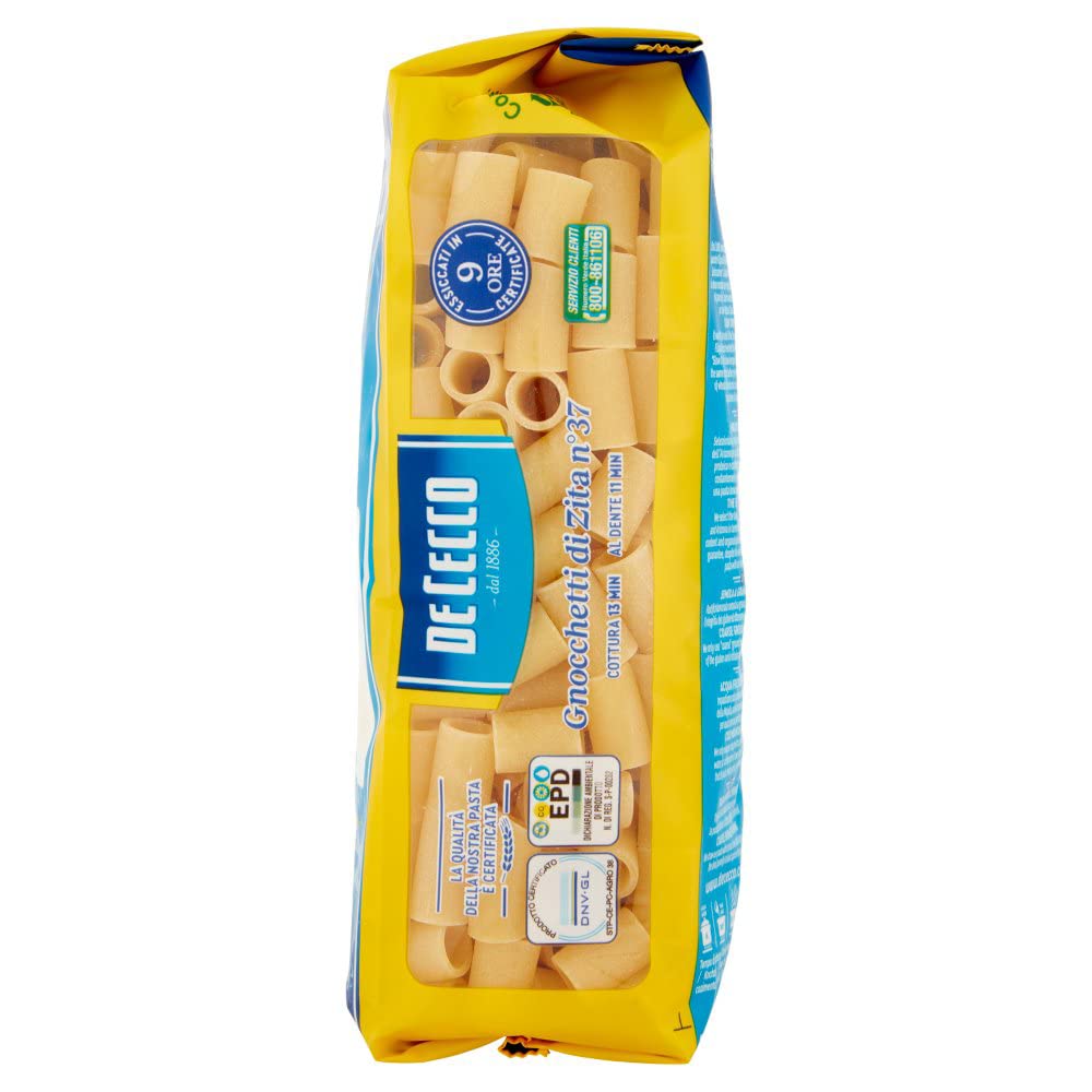 20 x Pasta De Cecco 100% Italiano Gnocchetti di Zita n. 37 fideos 500 g