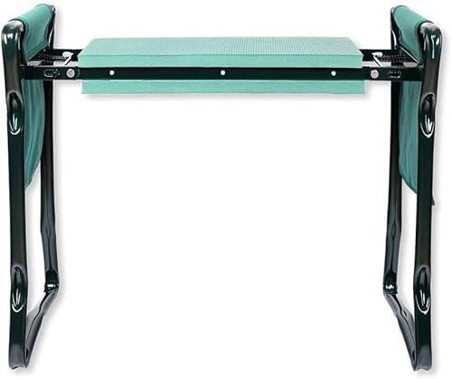 Miniatura 4 de DSISI - Banco de jardín plegable y portátil con almohadilla de espuma EVA, banco de jardín resistente y multifuncional con bolsa de herramientas,