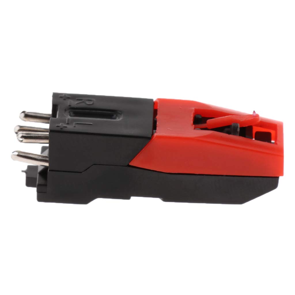 COMBR Turntable Phono Ceramic Cartridge W/Stylus Needle for Vinyl Record Player, 33x15x13mm / 1.30x0.59x0.51inch, (PZIN68012500)