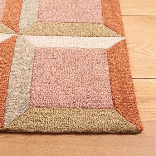 Image of Hand Tufted Wool Carpets Anti Shedding Rug Modern Carpets for Living Room Size 8x10 Feet