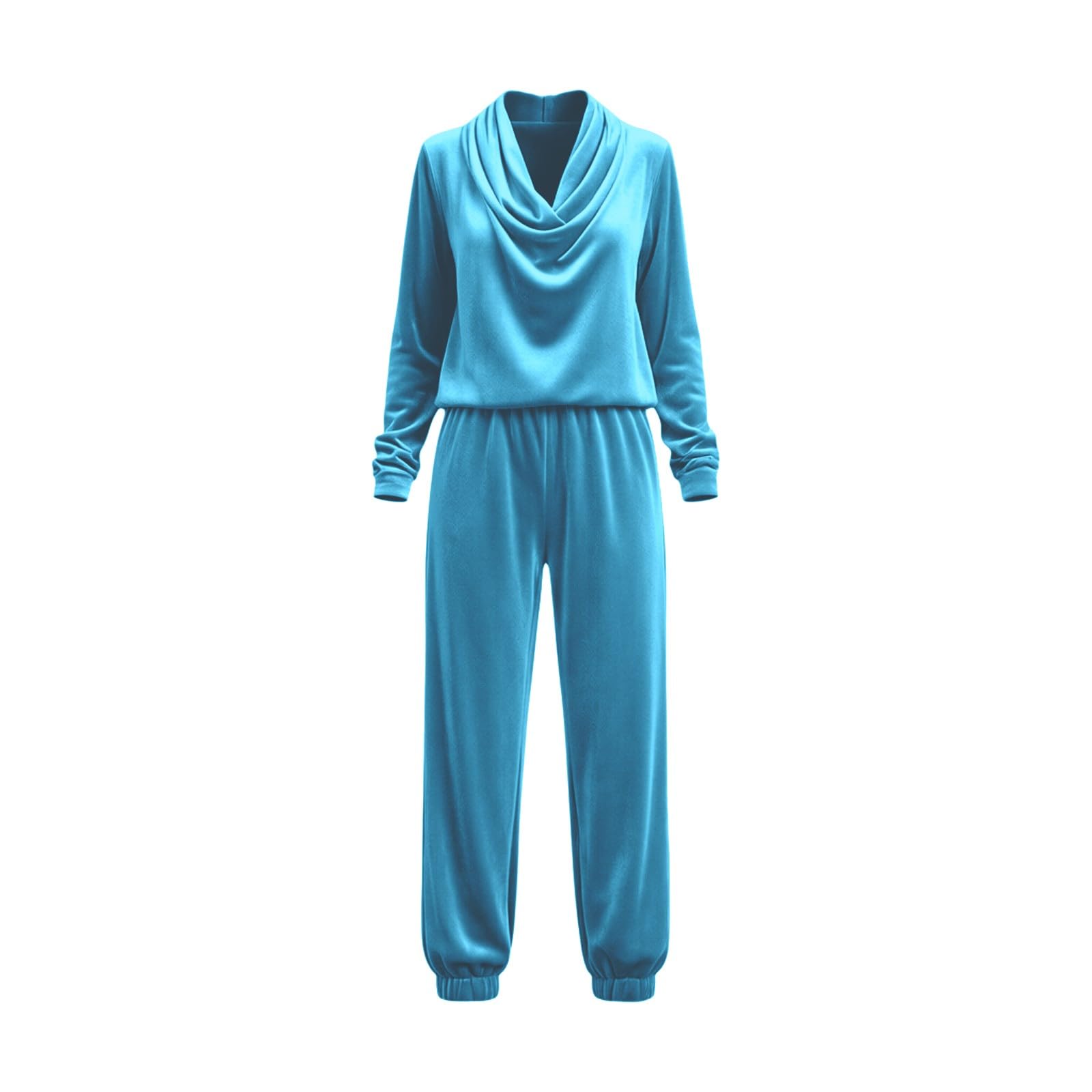 Completo Palestra Donna 2 Pezzi Completi Sportiva Manica Lunga Scollo a V Completo Palestra Tuta Da Ginnastica Elegante Set Top E Pantaloni a Gamba Larga Tute Per Jogging Fitness Yoga Da Casa Autunno