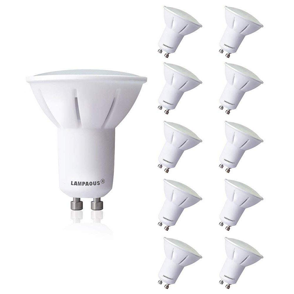 Lampaous Bombillas LED GU10 5W Bombilla 50W Lámpara Halógena Equivalente,Regulable 2700K-6500K,iluminación inteligente,Compatible con Lampaous 2.4G Control remoto,Clase de eficiencia energética A+