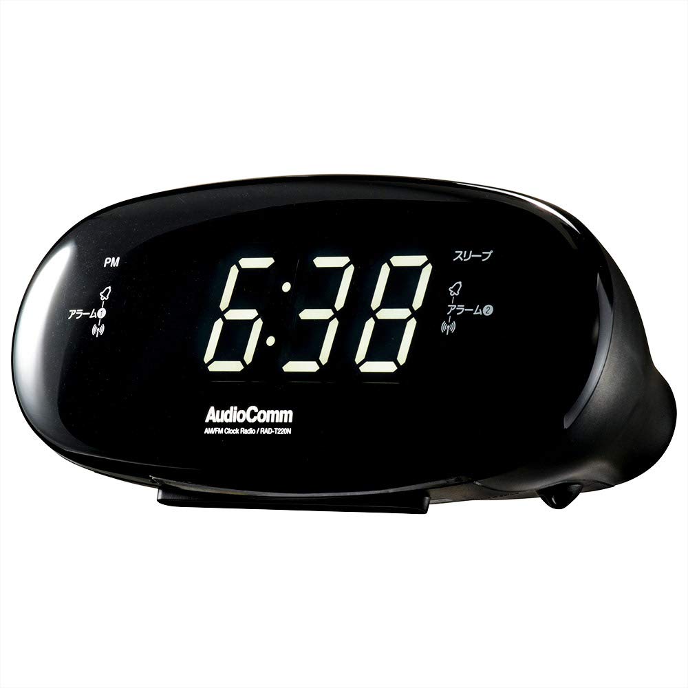 Amazon.co.jp: オーム電機 AudioComm AM/FMクロックラジオ ブラック