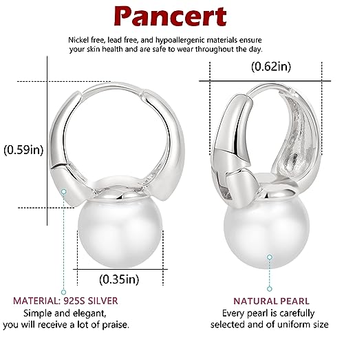 Gold Hoop Earrings for Women Pearl Earrings Lightweight Teardrop Hoop Earrings Paperclip Drop Dangle Earrings 14K Gold Plated Large Oval Pull Huggie Hoop Earrings Simple Everyday Jewelry Gifts4