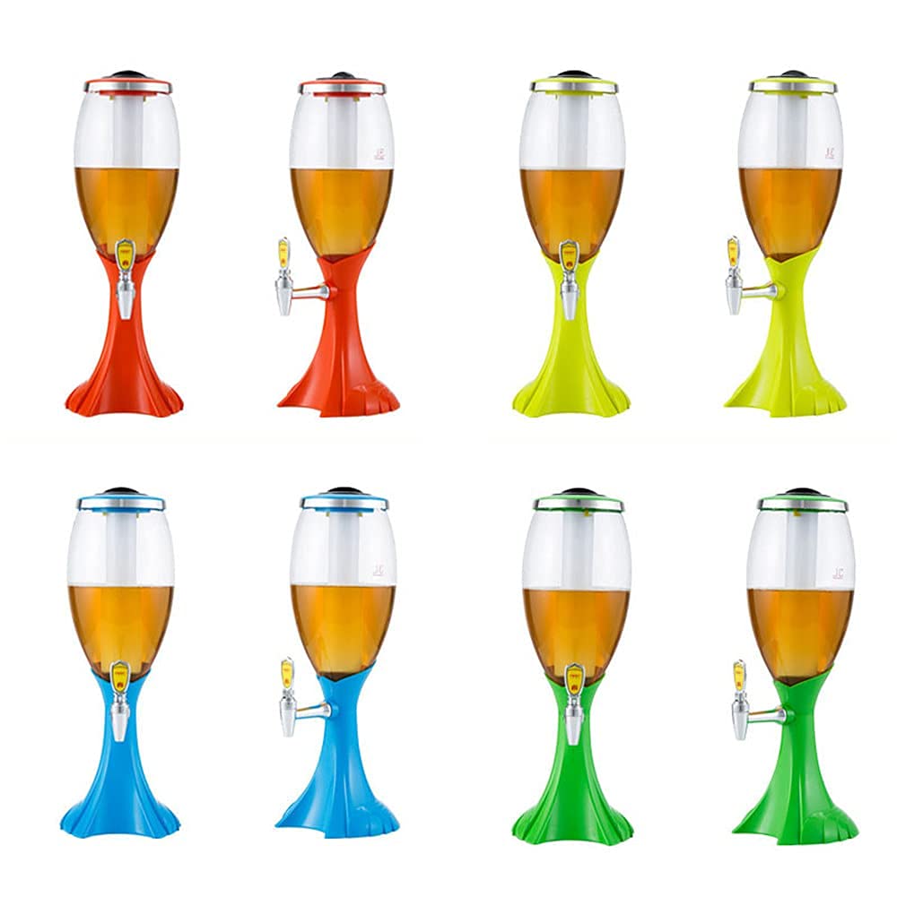 MU Torre de cerveza, dispensadores de barril de cerveza 1.5L/2.0L/3.0L para fiesta de vino, jugo de agua, bebidas líquidas, color negro, 0L