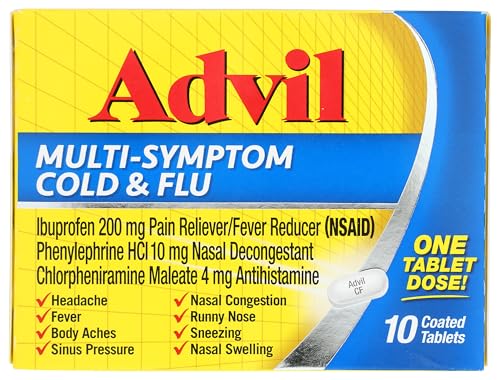Advil Multi-Symptom Cold & Flu Coated Tablets 10 Count