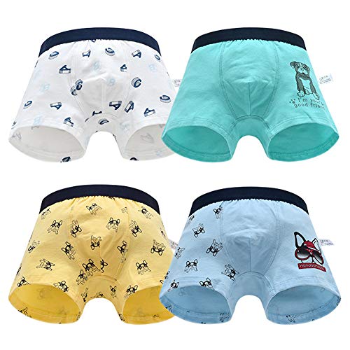 SHUOJIA Calzoncillos Bóxer para Niños Ropa Interior para Niños Ropa Interior De Algodón Suave Paquete De 4 (A-1,S- 100cm2-3 Years) Cover