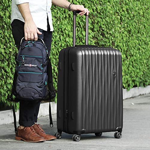Swissgear 7272 Energie Expandable Hard-Sided Luggage With Spinner Wheels & Tsa Lock, Gunmetal/Champagne, 27” #TOP6