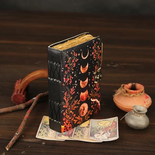 Image of CRAFT JUNKY Vintage Leather Journal Diary for Women & Men Travel Diary Notebook for Writing Deckle Edge Paper,200 Pages