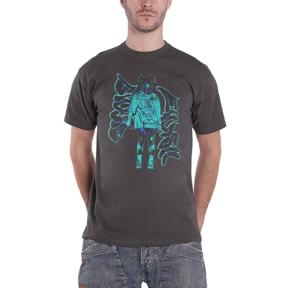 Billie Eilish T Shirt Neon Graffiti Logo Official Unisex Black XXL