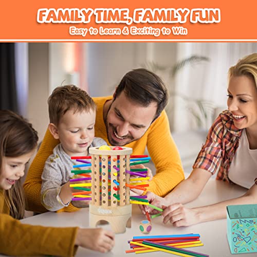 Japace-Montessori-Houten-bordspel-voor-het-gezin-36-stuks-kleurrijke-houten-stokjes-wiskunde-educatief-speelgoed-vanaf-3-tot-5-jaar-familiespel-feestspel-cadeau-voor-kinderen-en-volwassenen