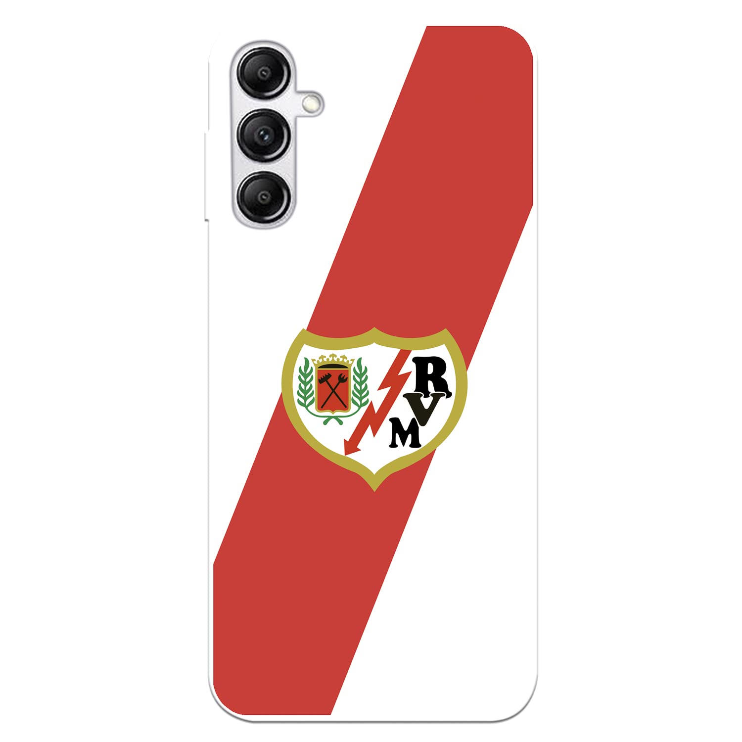 Case for Samsung Galaxy A14 5G Rayo Vallecano Escudo Transparent to Protect Your Mobile Phone. Flexible Silicone Case with Official Licensed Rayo Vallecano