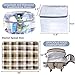 Sunflora Picnic Backpack for 4 Person with Blanket Picnic Basket Set for 2 with Insulated Cooler Wine Pouch for Family Couples (Brush Beige)