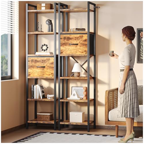La Mejor Selección de Libreros Sencillos disponible en línea. 49 Simple Wisdom Librero,Libreros de 6 Capas,Librero Organizador Tamaño: 30×40×190CM,Libreros Minimalista Vertical,Estante Organizador Adecuado para Sala de Estar,Sala de Estudio...
