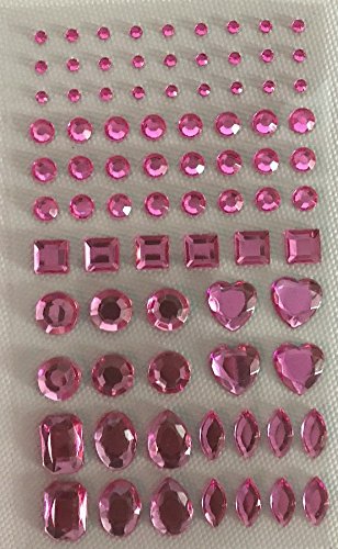 Usfeel Self-Adhesive Rhinestone Stickers, Bling Rhinestone Craft Jewels Gem Diamonds, Multi-Colors, Assorted Size (5 Sheets) #TOP4