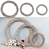 Schickes Rattan für Ringkranz zum Dekorieren von Weihnachtsbäumen und Hochzeitsorten mit Stil (20 cm)