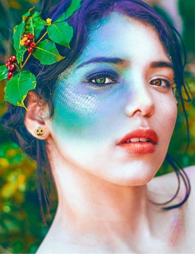 Sllaiss 7 Pairs Halloween Earrings For Women Men Stainless Steel Stud Earrings Set Black Spider Web Pumpkin Bat Earrings Skull Ghost Broom Stick Spider Halloween Jewelry2