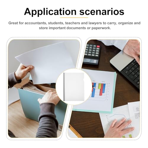 Classeurs Porte-documents Gris-blanc pour un Espace de Télétravail Ordonné - 6