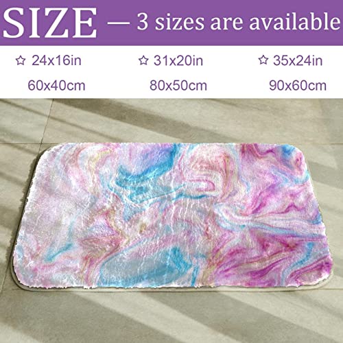 Tapis à poils longs rose marbré pour chambre cocooning chaleureuse - 7