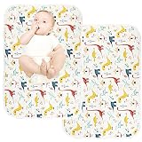 Baby Diaper Changing Pad, 21 5/8" x 31.5" Waterproof Changing Pad Liners 2Pack - Reusable Soft and A
