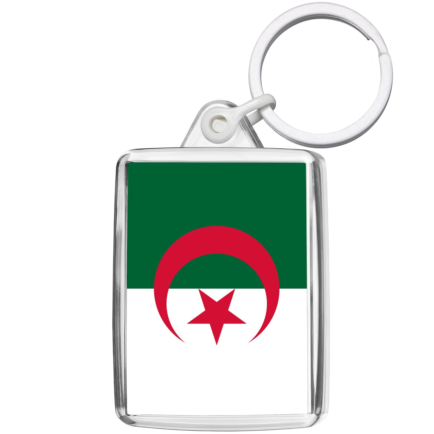 Pixly® Algeria Flag Keyring Key Fob Country Keychain Keepsake Souvenir Gift