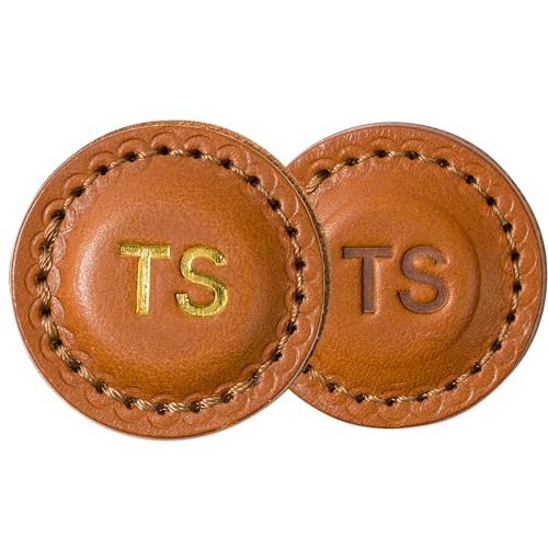 Northwind Personalized Leather Golf Ball Markers (Set of 2) – Made in USA - Custom Monogrammed Full Grain Leather Ball Markers – Custom Golf Accessories, Unique Premium Gifts for Men, Dad & Golfers