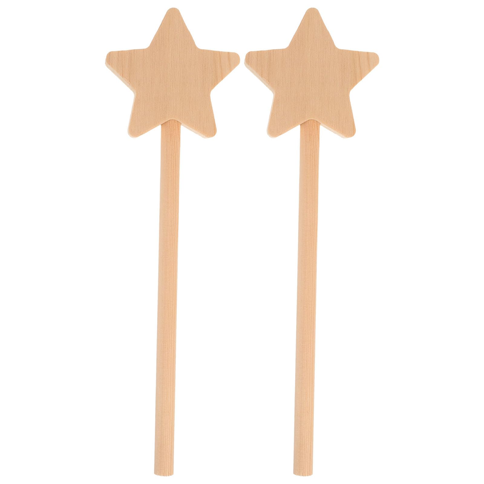 GANAZONO 2pcs Kid Toys Kids Toys Wood Fairy Wands Graffiti Wand Fairy Room Decor Fairy Wand DIY Wand Graffiti Fairy Wands Party Fairy Wands Hand Painting Wand Child Stick Star Style Wooden