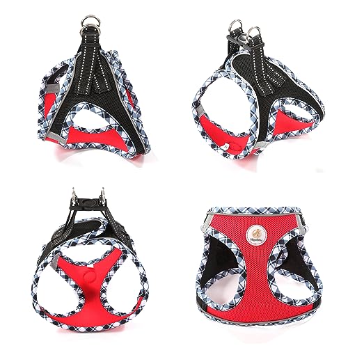 Dog Harness with Leash Step in Puppy Harnesss Soft Mesh Pet Small Harness with Reflective for Walking Running pinks Cucciolini Doodles Dog harness with leash step in puppy harnesss soft mesh pet small harness with reflective for walking running pinks cucciolini doodles