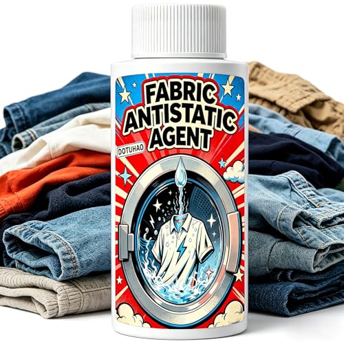 DOTUHAO Fabric Antistatic Agent, 3.5 fl oz / 100 ml Anti-Static for Polyester Synthetic Nylon Acrylic Static Dust & Flyaway, Does Not Reduce The Colorfastness...