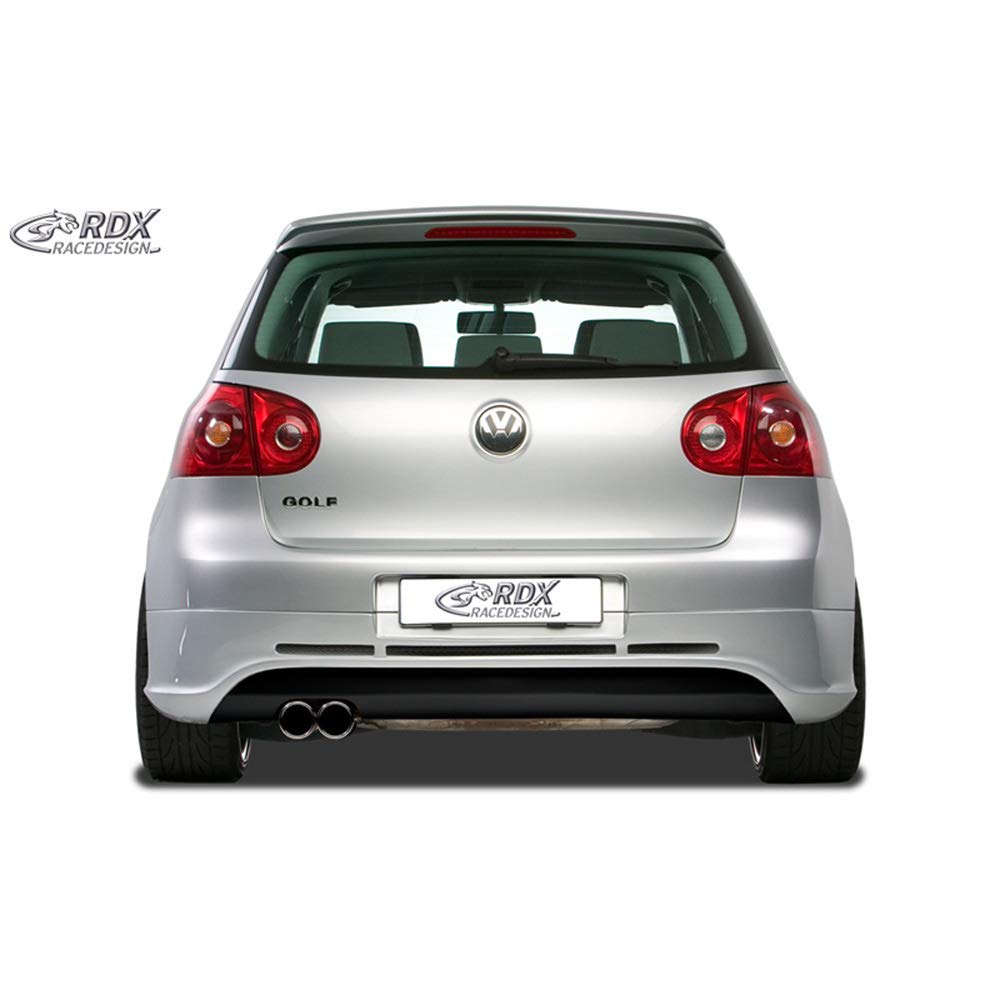 Minigonna posteriore compatibile con Volkswagen Golf V GTI/R Hatchback 3/5-porte 2003-2008 (scarico sinistra) escl. Variant/Plus (ABS)