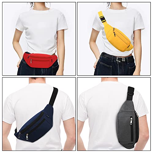 Bauchtasche Gürteltasche Hüfttasche Sport für Damen und Herren Wasserdicht Bauchtasche Doggy Bag Outdoor Groß Handytasche Umhängetasche Camping Wandern Fitness Fahrrad Running (Rot)