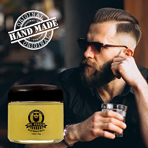 Mr Rugged Beard Balm For Men (1.8Oz) All Natural Beard Care Formula, Beard Conditioner, Essential Part Of Any Beard Care Kit For Men #TOP3
