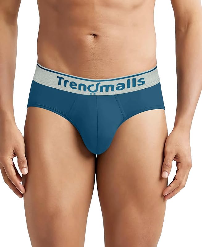 Image of TRENDMALLS Men's Birla Micromodal Regular Fit Solid Men Underwear Briefs with No Marks Waistband