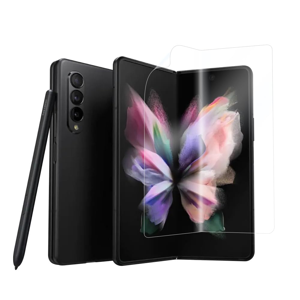 Zore Galaxy ile uyumlu Z Fold 3 Hizalama Aparatlı S-Fit Body Ekran Koruyucu Renksiz