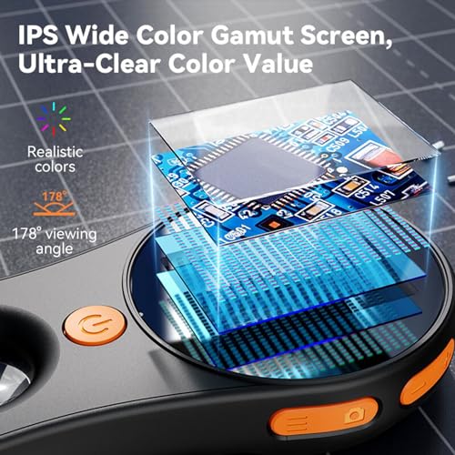 Image of Handheld Digital Microscope, 2.0 inch Screen 500X Magnification 1080P 2MP Pocket Microscope with 8 LED Lights, for Kids Adults