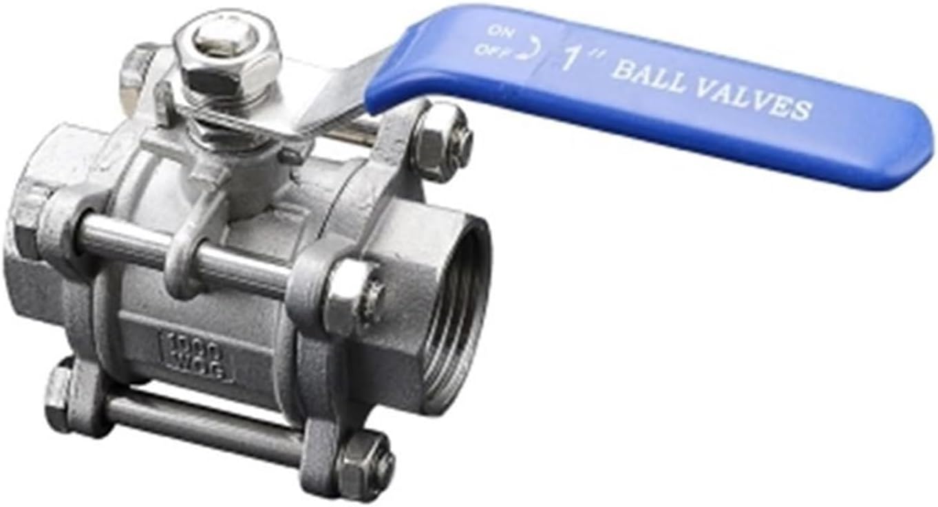 2" Female Thread SS201 304SS Stainless Steel 1000 WOG 3 Piece Full Port Ball Valve DN50(Stainless Steel 304)